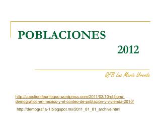 poblaciones 2012