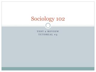 Sociology 102