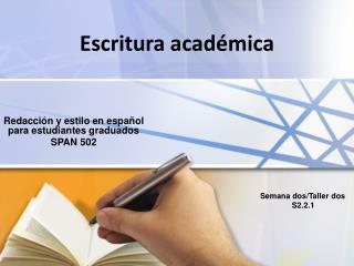 escritura acad mica
