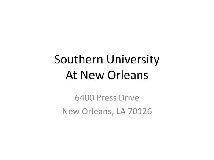 southern university at new orleans