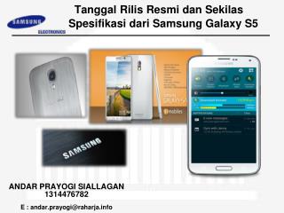 tanggal rilis resmi dan sekilas spesifikasi dari samsung galaxy s5