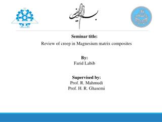 Review of creep in Magnesium matrix composites