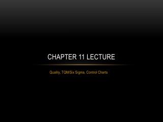 Chapter 11 Lecture