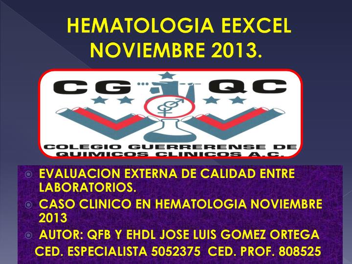 hematologia eexcel noviembre 2013