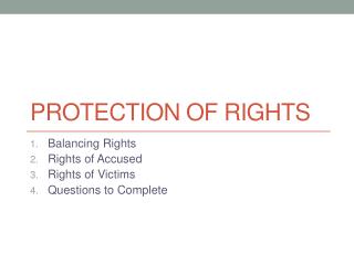 Protection of Rights