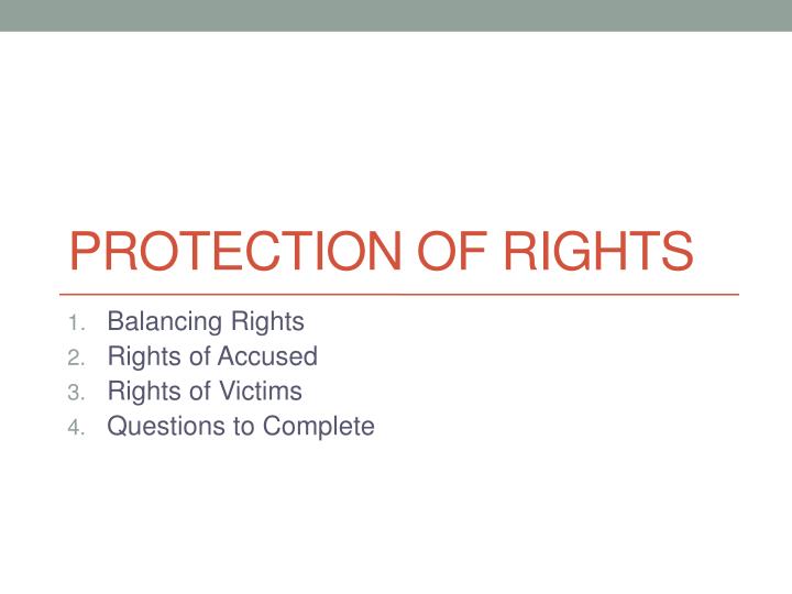 protection of rights