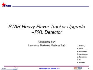STAR Heavy Flavor Tracker Upgrade --PXL Detector