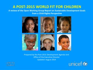 Children: The Center of Sustainable Development