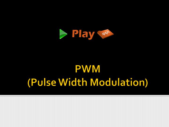 pwm pulse width modulation