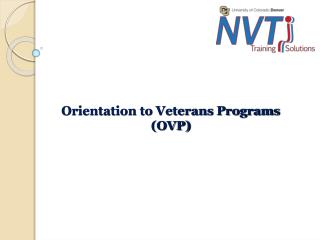 Orientation to Veterans Programs (OVP)