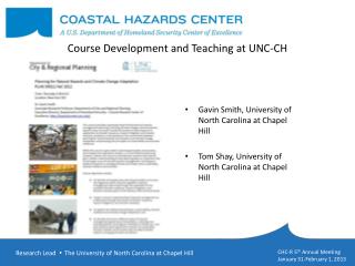 Course Development and Teaching at UNC-CH