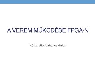 a verem m k d se fpga n
