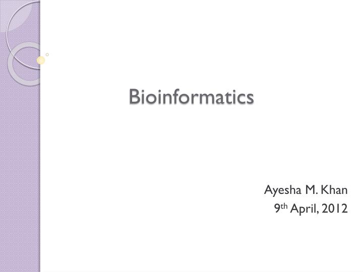 bioinformatics