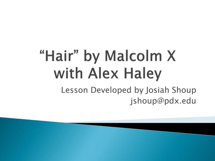 hair by malcolm x with alex haley