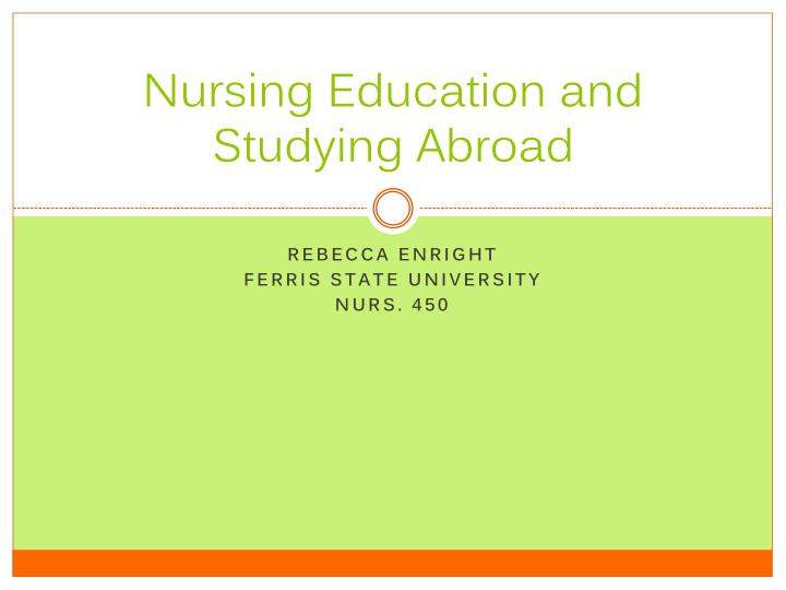 nursing education and studying abroad