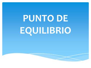 punto de equilibrio
