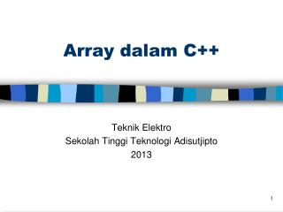 Array dalam C++