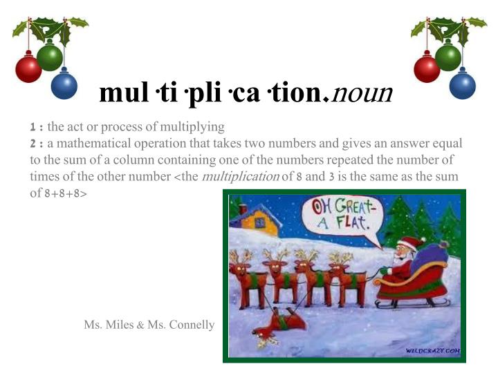 mul ti pli ca tion noun