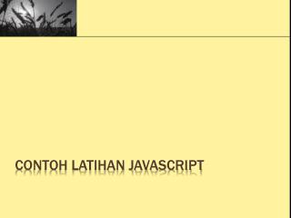 contoh latihan javascript