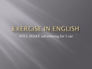 exercise in english