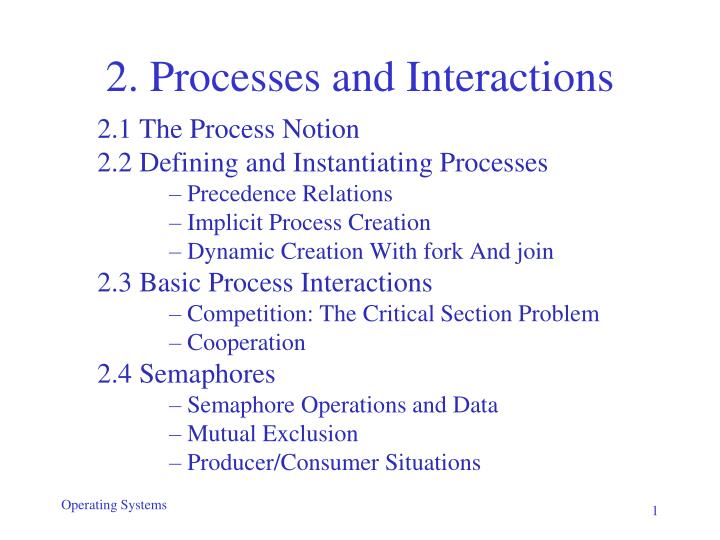 2 processes and interactions