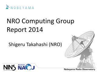 NRO Computing Group Report 2014