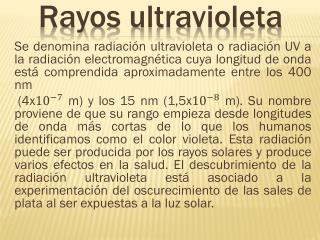 r ayos ultravioleta