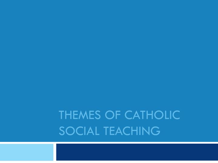 themes of catholic social teaching