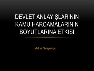 devlet anlay lar n n kamu harcamalar n n boyutlar na etkisi