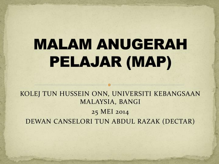 malam anugerah pelajar map