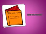 Mini- dictionary - slide 1