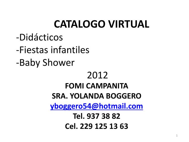catalogo virtual did cticos fiestas infantiles baby shower 2012