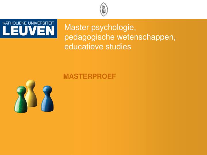 master psychologie pedagogische wetenschappen educatieve studies