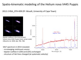 Spatio -kinematic modeling of the Helium nova V445 Puppis