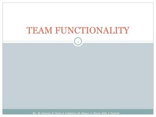 TEAM FUNCTIONALITY