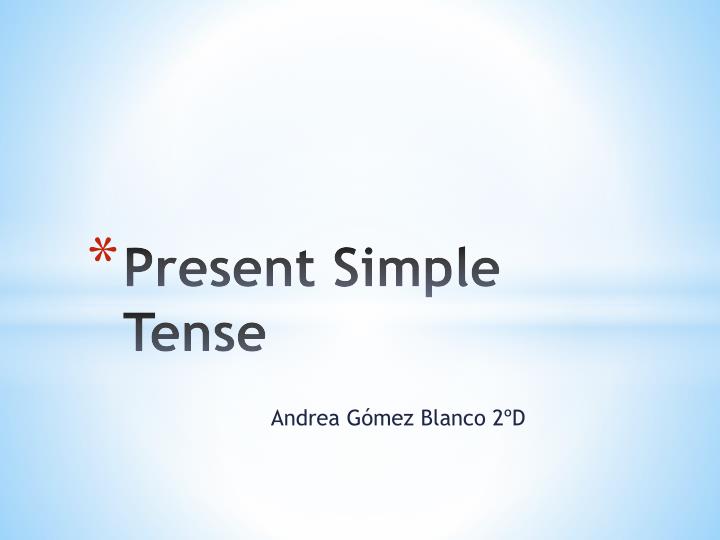 present simple tense
