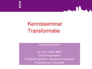 kennisseminar transformatie