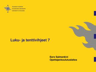 luku ja tenttivihjeet 7