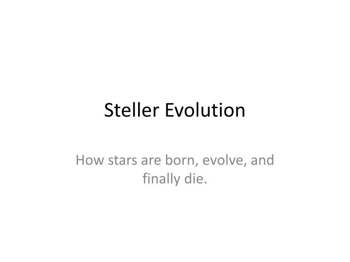steller evolution