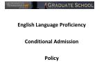 Understanding English Language Proficiency Conditional Admission Policies for Graduate School - slide 1