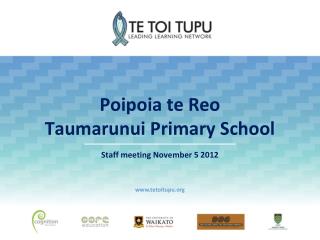 Poipoia te Reo Taumarunui Primary School