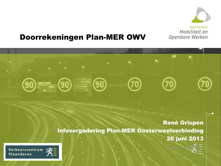 doorrekeningen plan mer owv