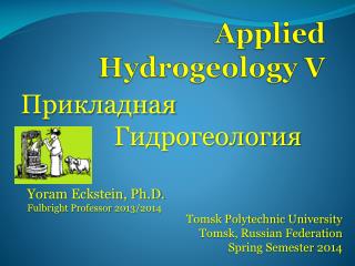 Applied Hydrogeology V
