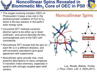 Noncollinear Spins Revealed in Biomimetic Mn 3 Core of OEC in PSII