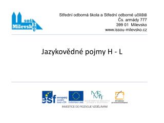 jazykov dn pojmy h l