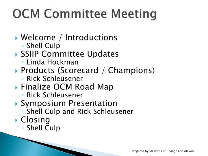 ocm committee meeting
