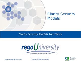 Clarity Security Models