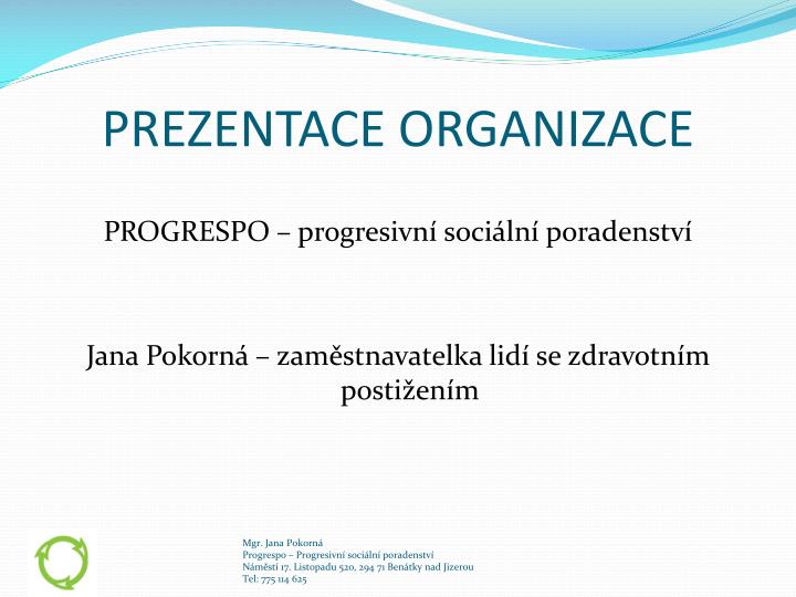 prezentace organizace