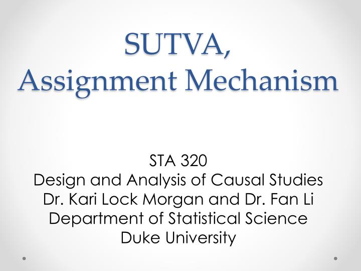 sutva assignment mechanism