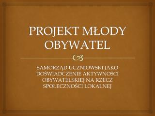 projekt m ody obywatel